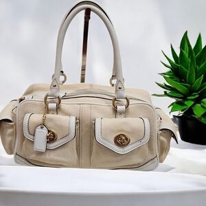 💛▪️Coach▪️ | Vintage 2004 Small Cotton Twill Gallery Canvas  Satchel